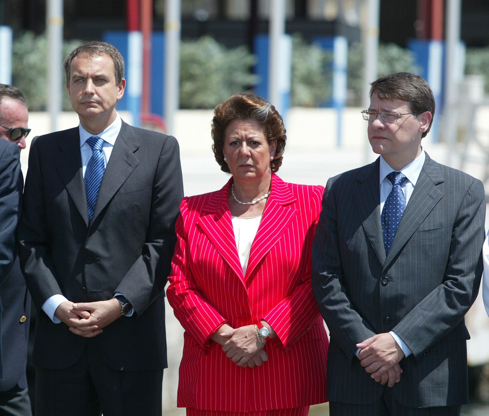 Jordi Sevilla junto a Zapatero y Barberá