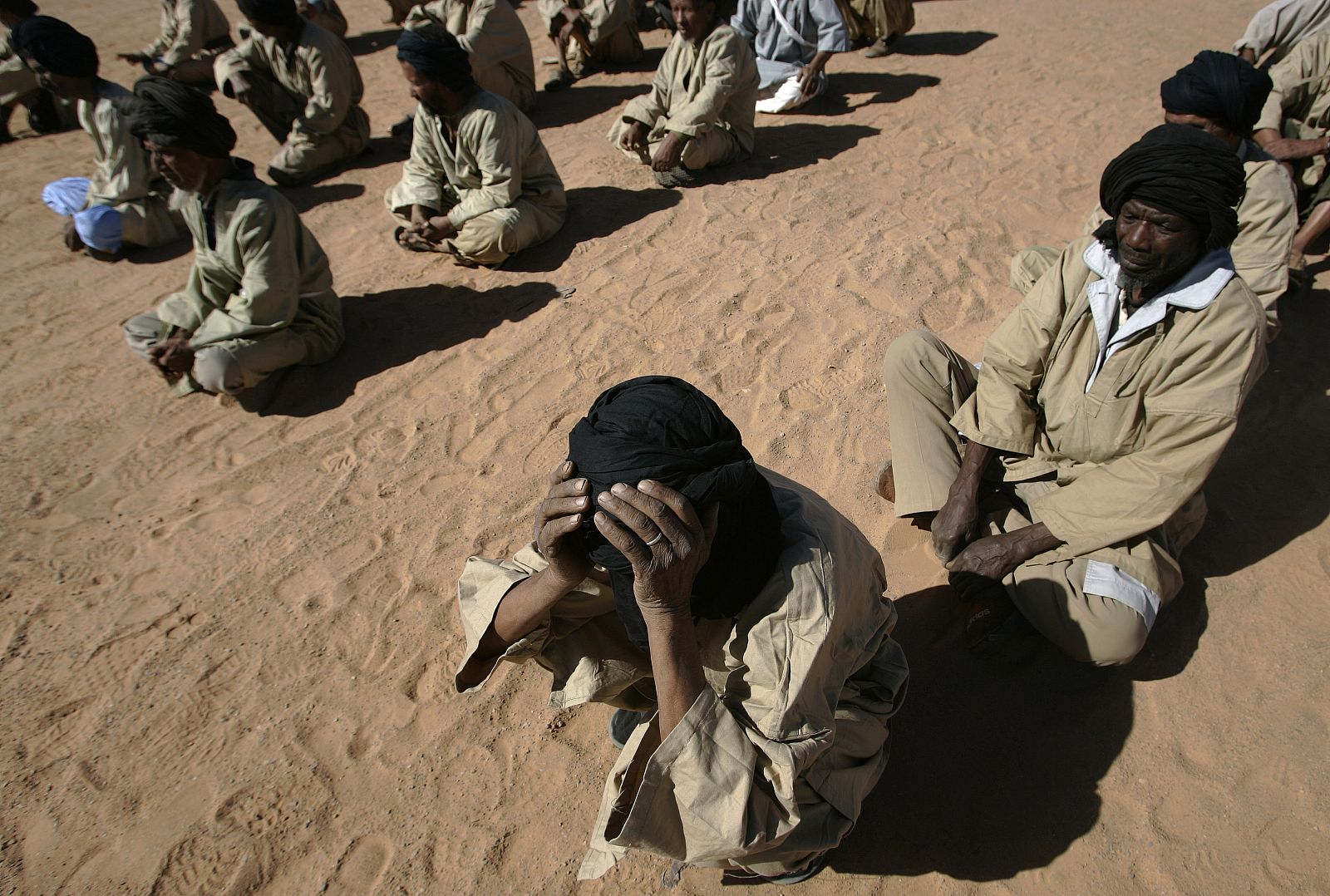 Saharahuis en un campo de refugiados cerca de Tinduf