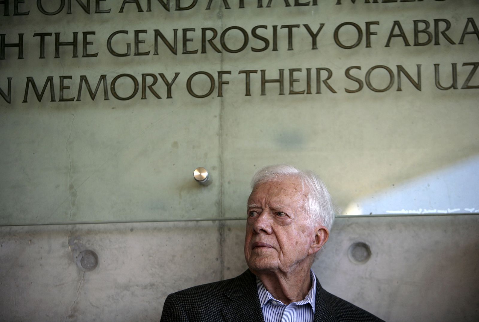 Former US President Carter visits Yad Vashem Holocaust Memorial in Jerusalem