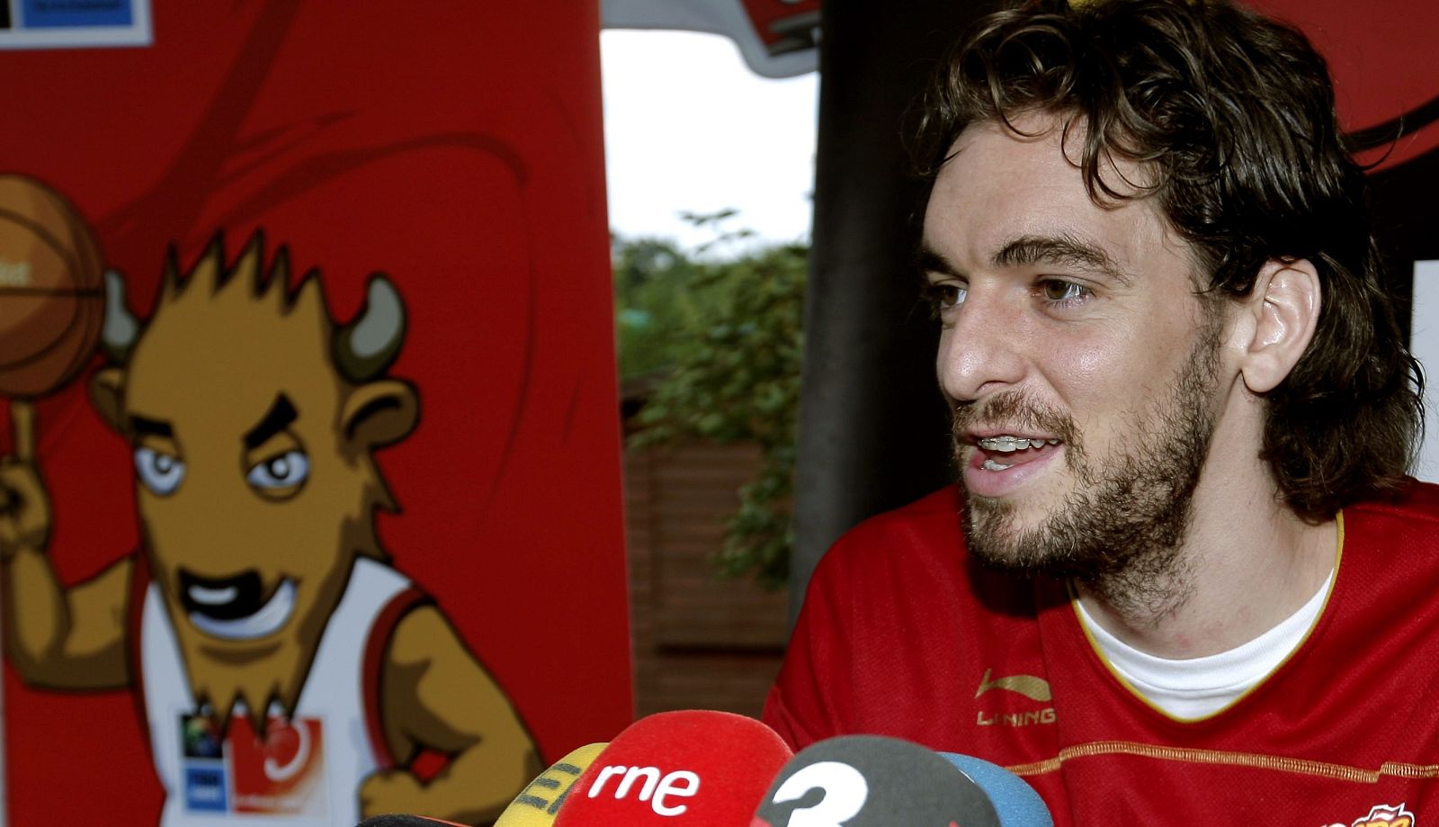 Pau Gasol, durante la rueda de prensa que ha ofrecido a los medios de comunicación