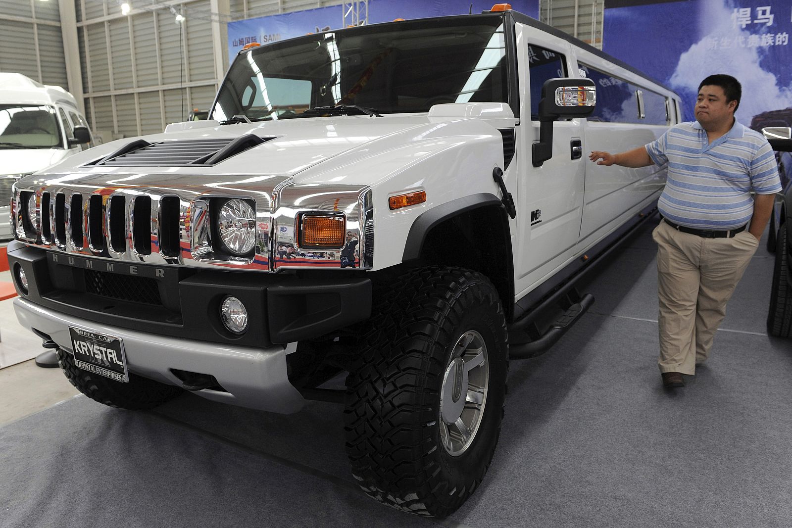 Un vehículo Hummer en una exhibición en Shenyang, China