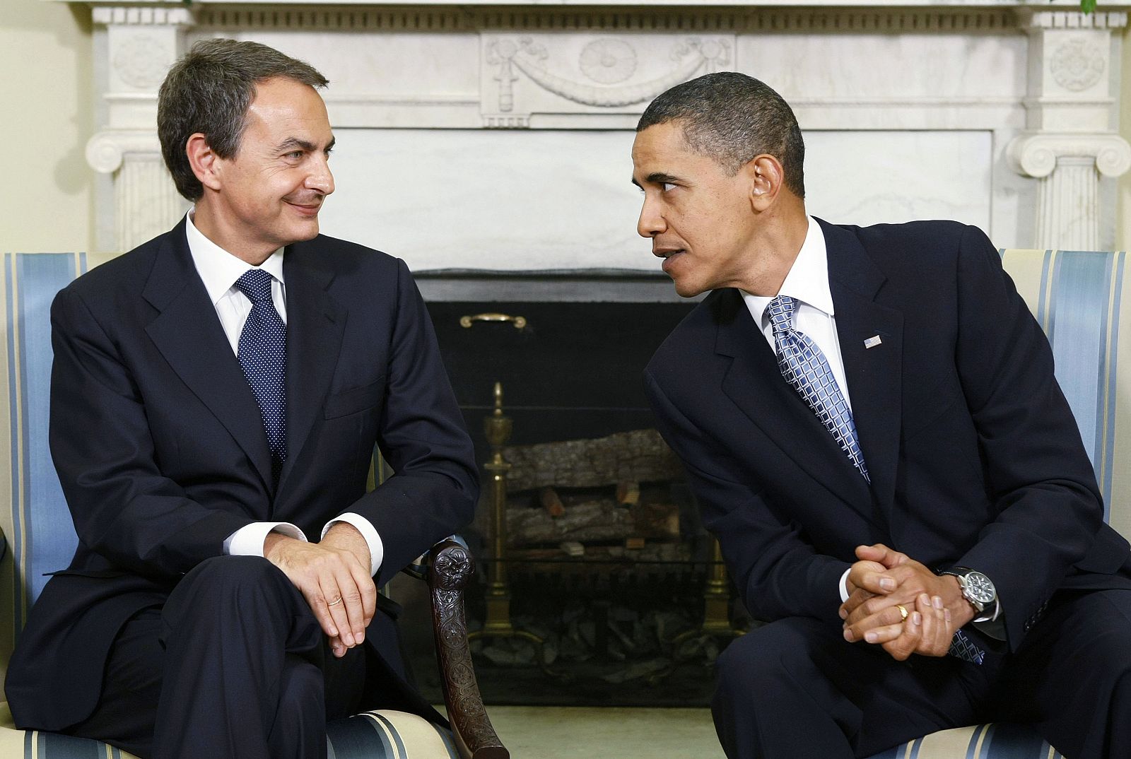 Spanish Prime Minister Jose Luis Rodriguez Zapatero meets with U.S. President Barack Obama in Washington
