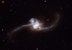 El Hubble capta el vertiginoso choque entre dos galaxias espirales