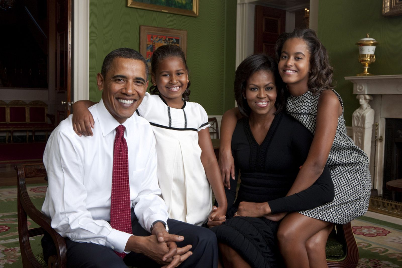 Retrato de la familia Obama