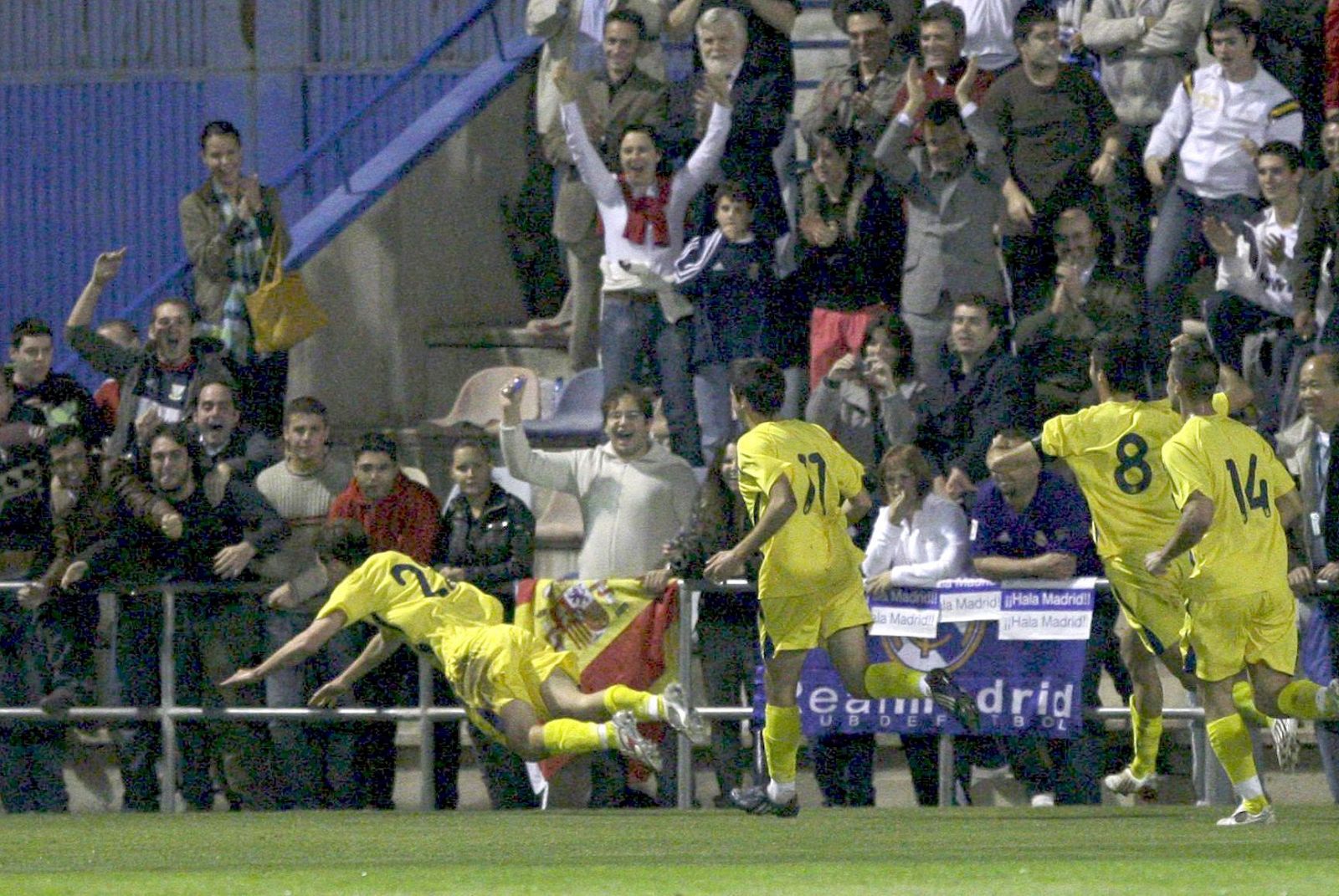 Borja, del Alcorcón, celebra su primer gol ante el Real Madrid de la goleada por 4-0