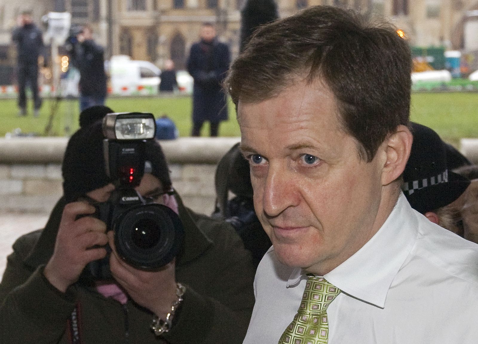 Campbell arrives to give evidence to the Iraq Inquiry in London