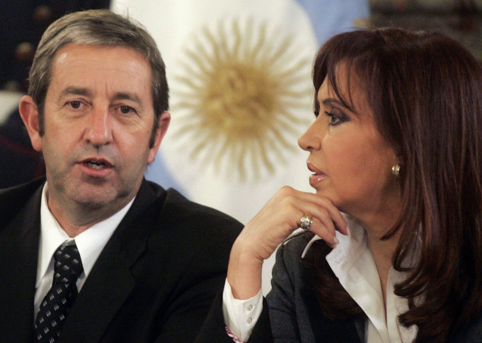 Fernandez de Kirchner y su vicepresidente Cobos
