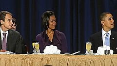 Zapatero y Obama ya están juntos en el Desayuno de la Oración