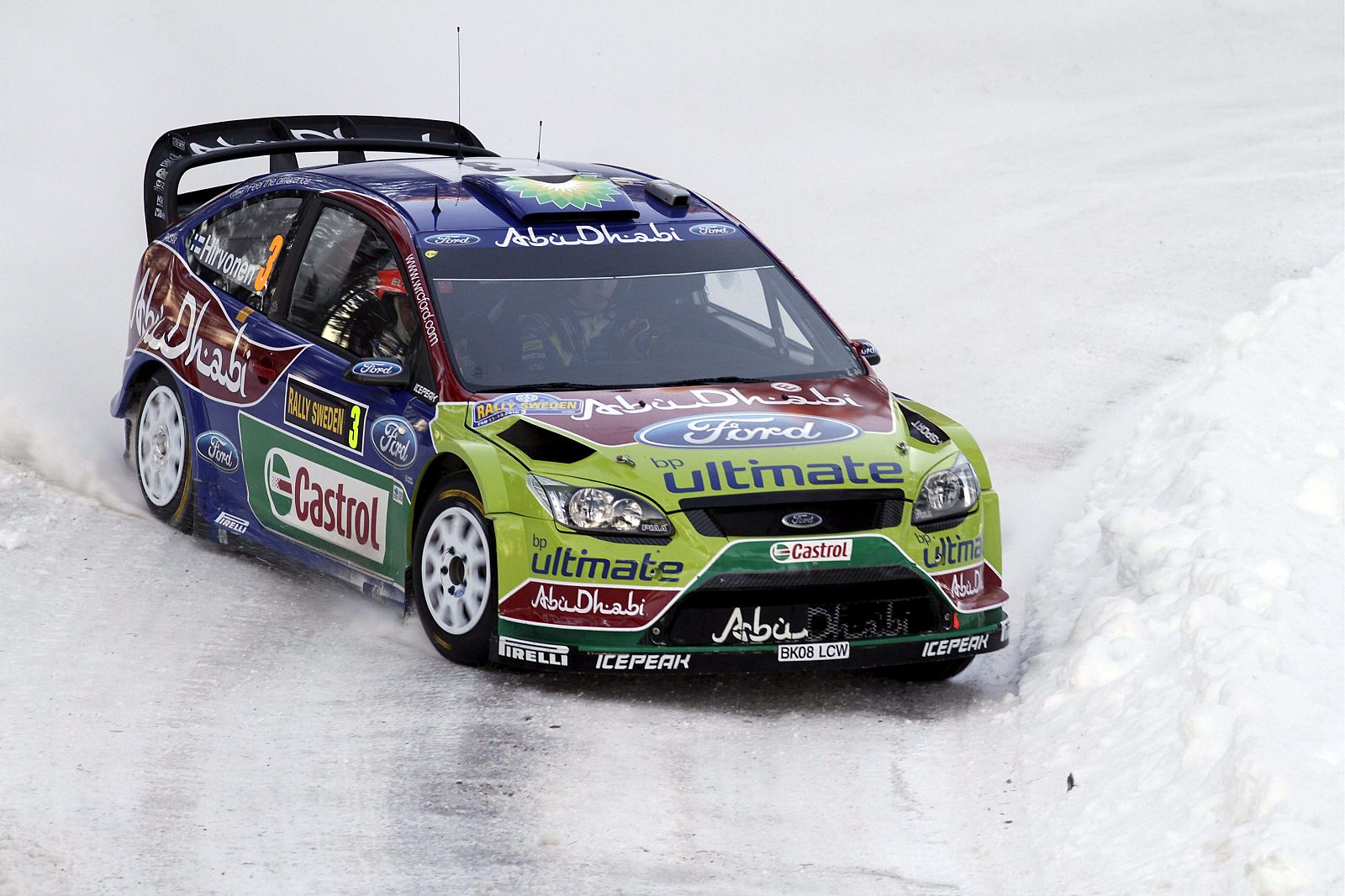 Mikko Hirvonen, en el Rally de Suecia