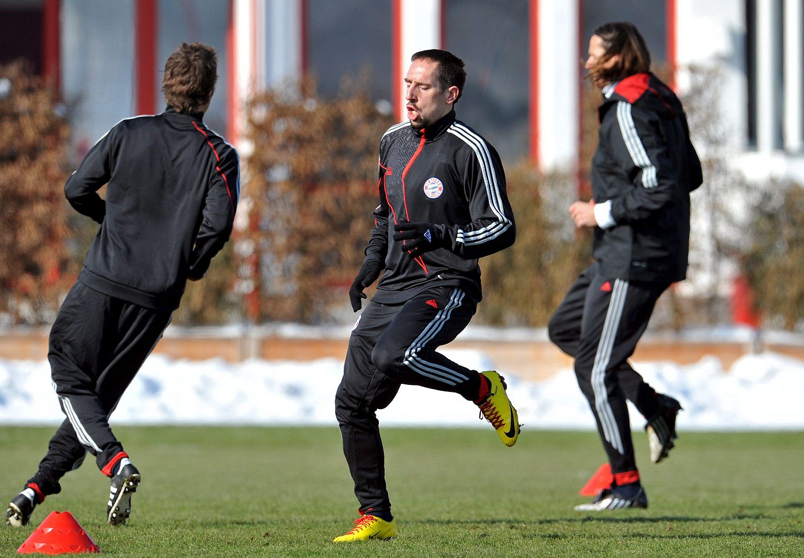 Ribery, en un entrenamiento del Bayern