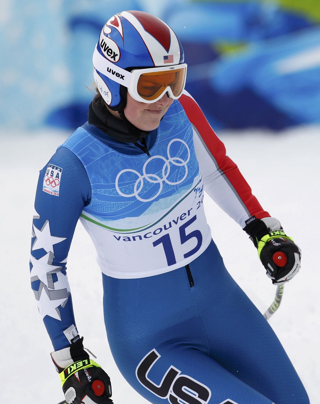 Lindsay Vonn, tras los entrenamientos en Whistler