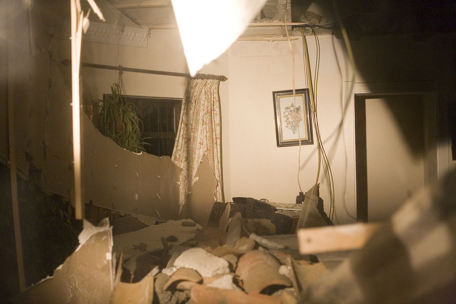 Derrumbe de un cortijo en Granada