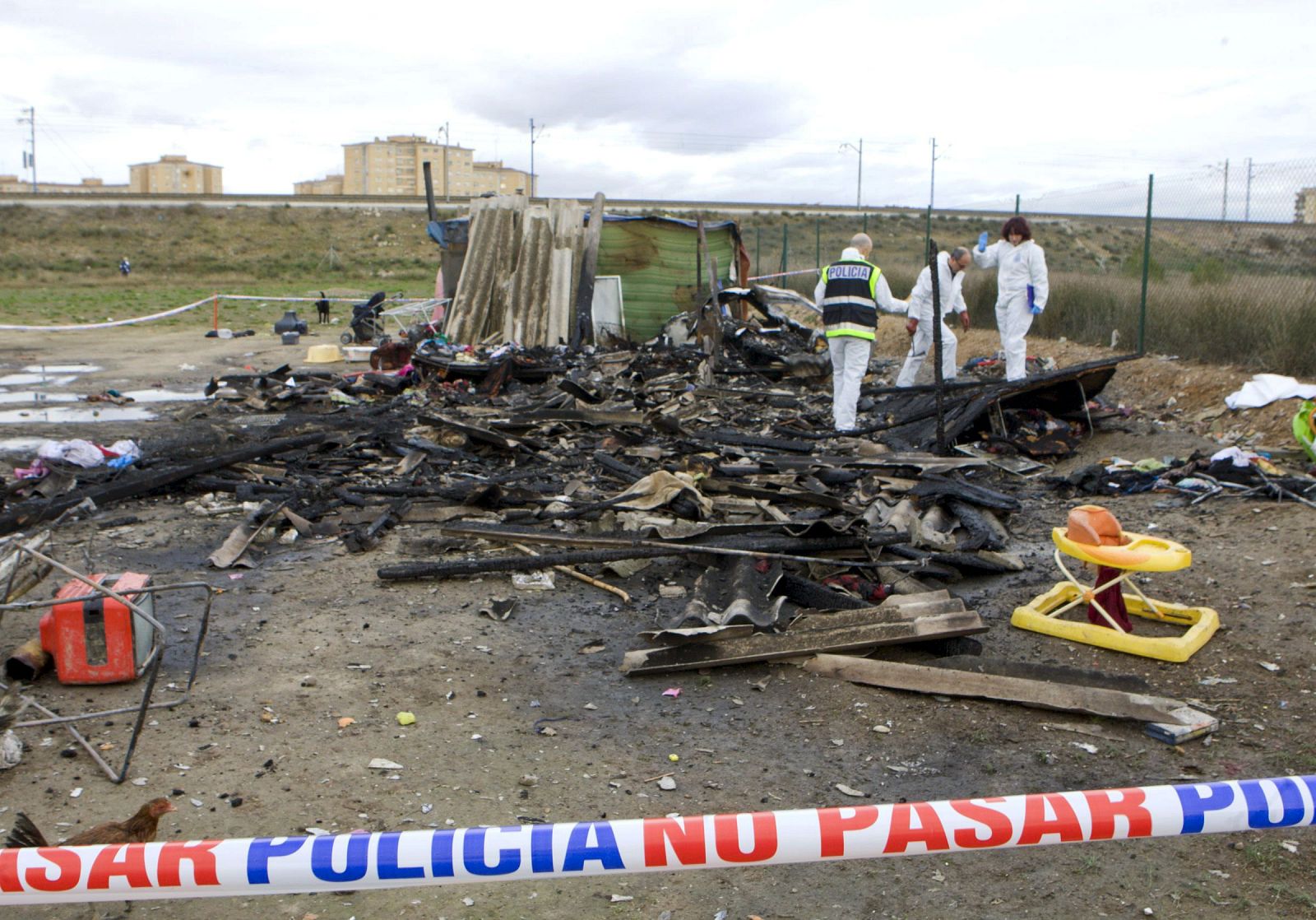 UNA NIÑA FALLECE EN EL INCENDIO DE UNA CHABOLA