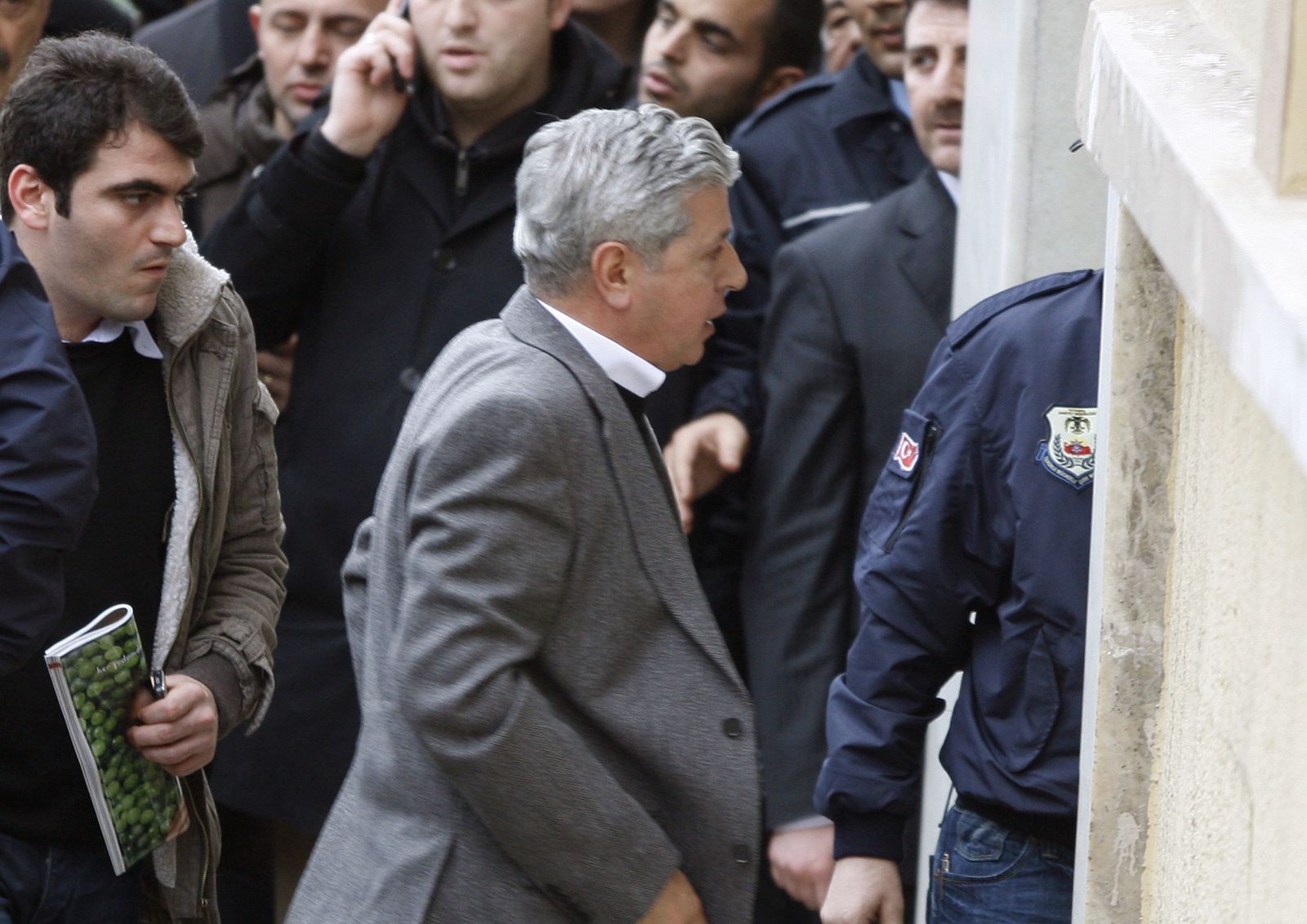 Retired general Ozer Karabulut arrives at a courthouse in Istanbul