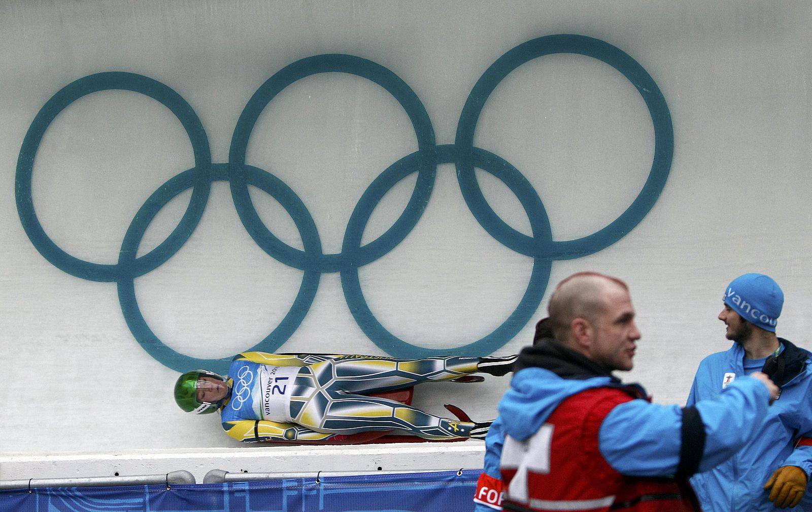 La piloto australiana Hannah Campbell-Pegg, durante un entrenamiento en la pista de Whistler.
