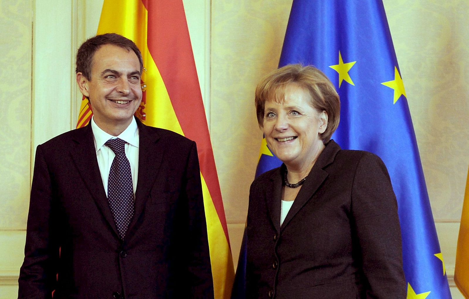 La canciller alemana, Angela Merkel y el Presidente del Gobierno, Rodríguez Zapatero, se han reunido en Hannover antes de inaugurar la feria de la informática CEBIT