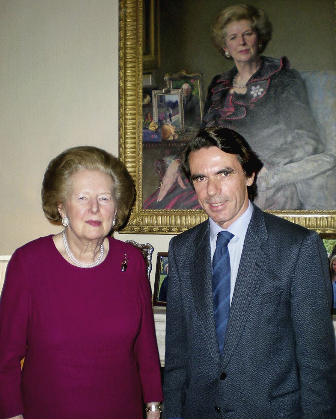 Aznar y Margaret Thatcher