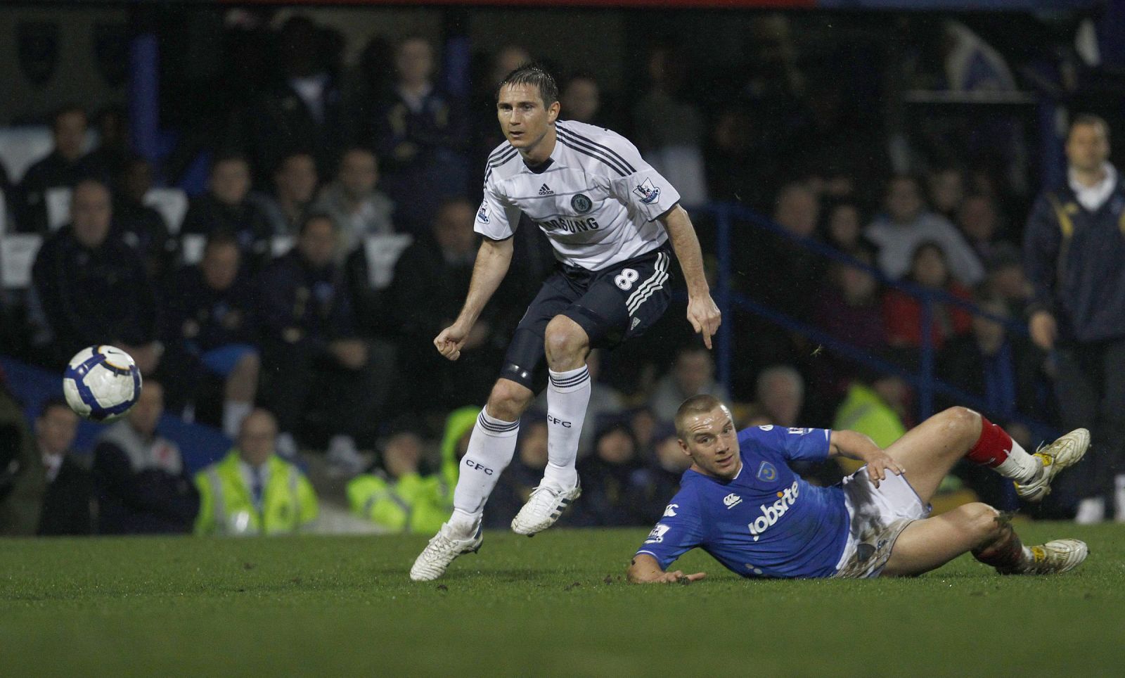 Frank Lampard, del Chelsea, en el partido del equipo londinense ante el Portsmouth