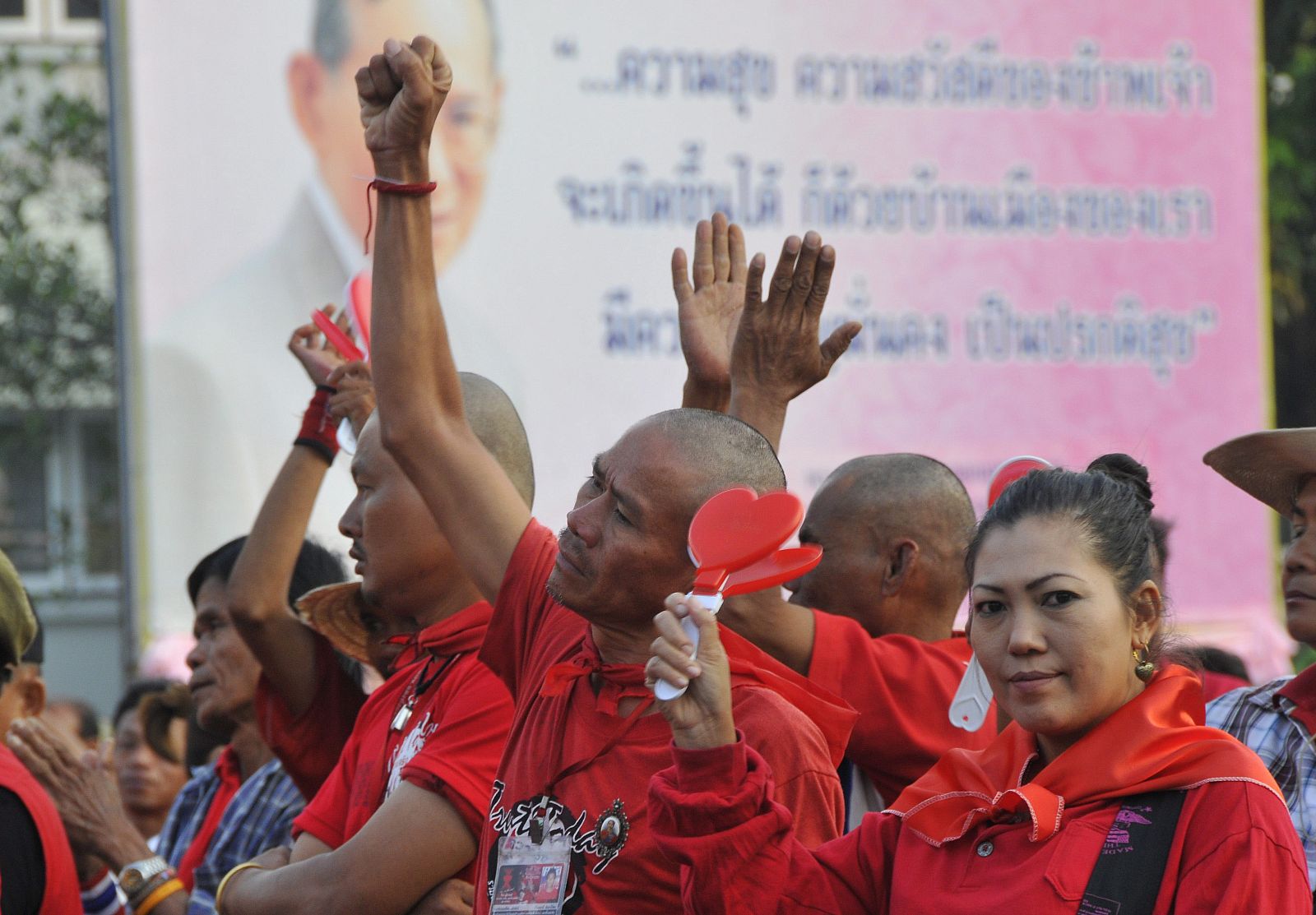 PROTESTAS DE LOS CAMISAS ROJAS EN CONTRA DEL GOBIERNO DE TAILANDIA