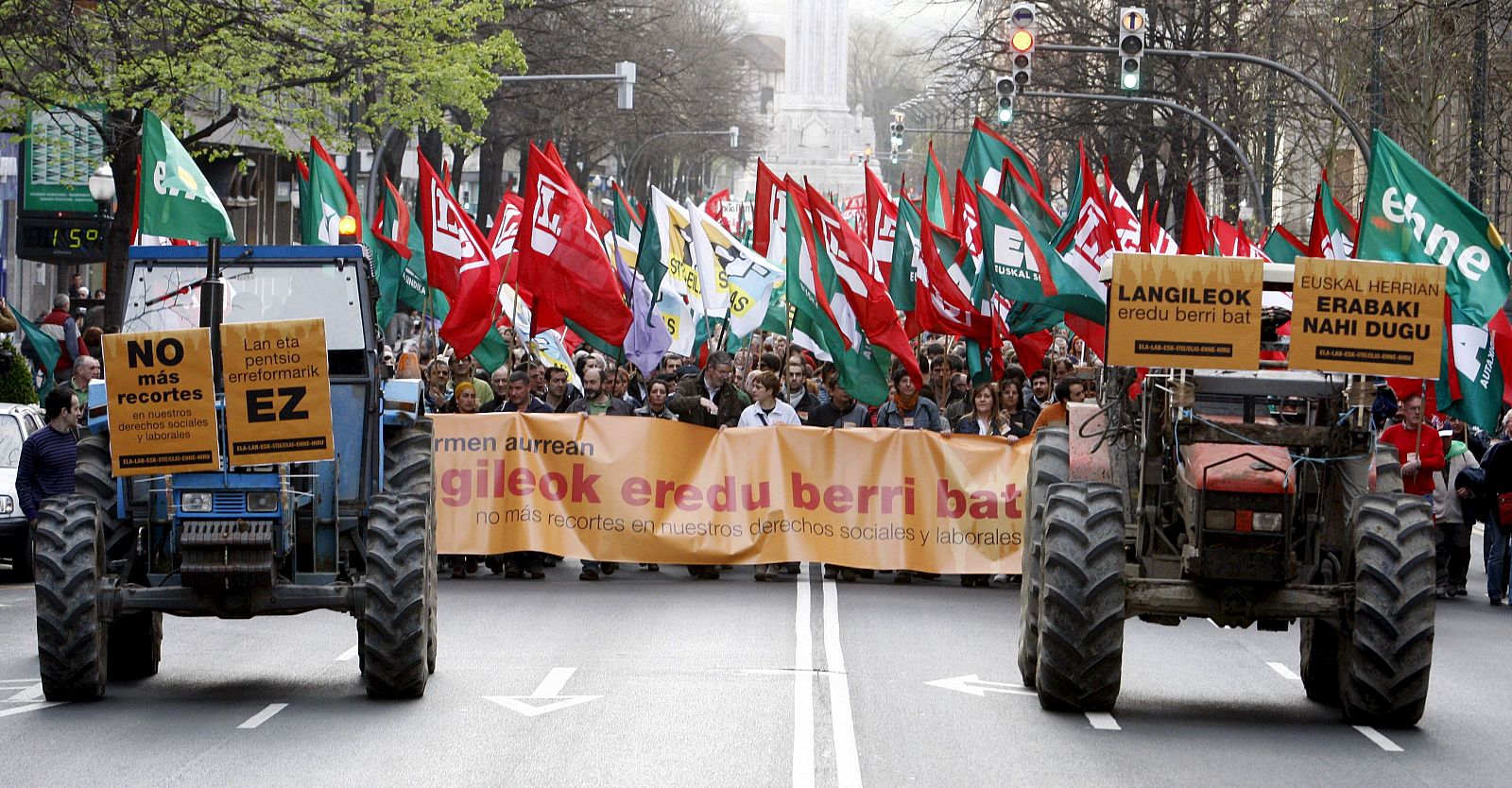 MANIFESTACIÓN EN BILBAO CONTRA LAS REFORMAS EN LAS PENSIONES