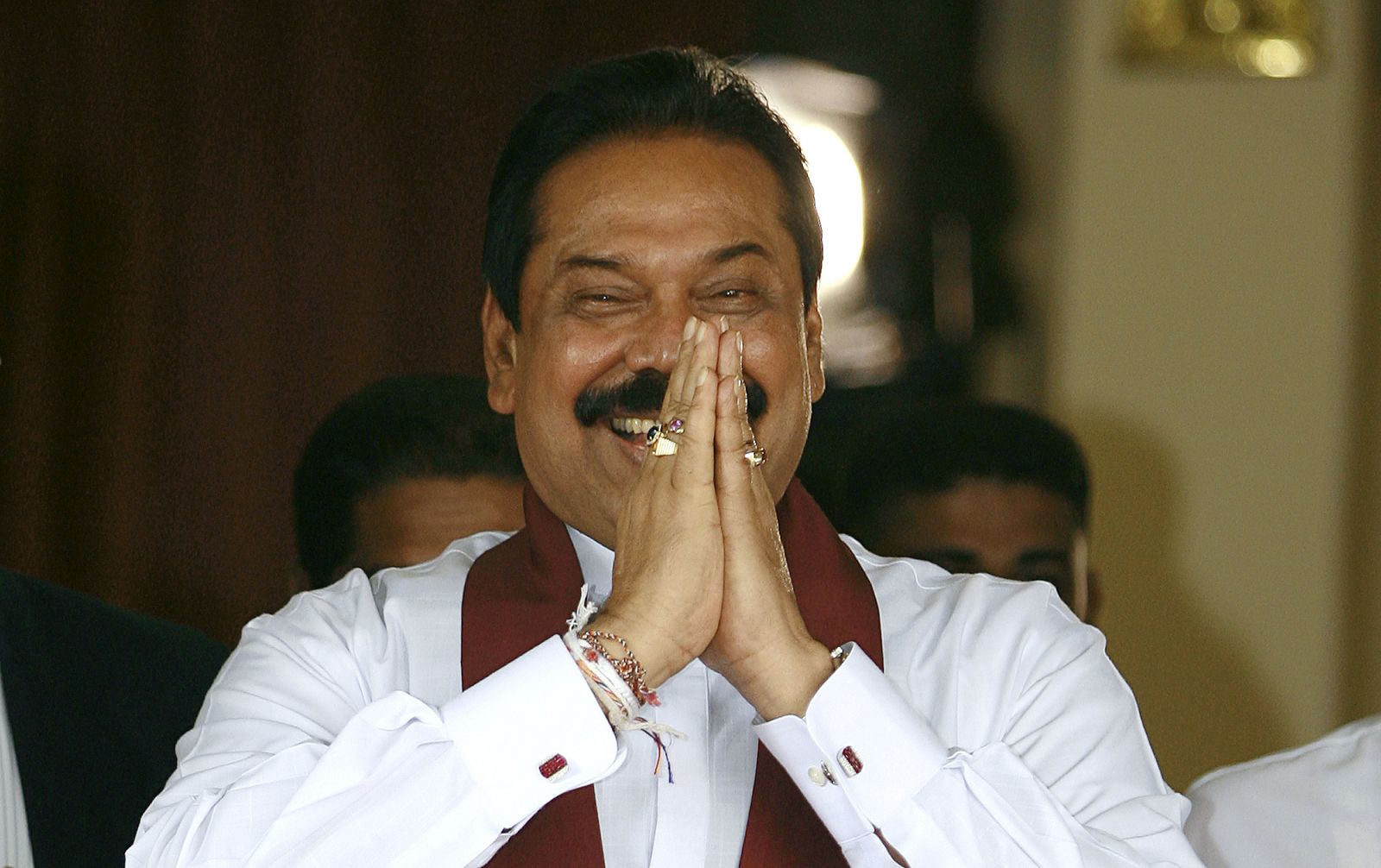 El Presidente Rajapakse cuyo partido ha vencido las elecciones parlamentarias