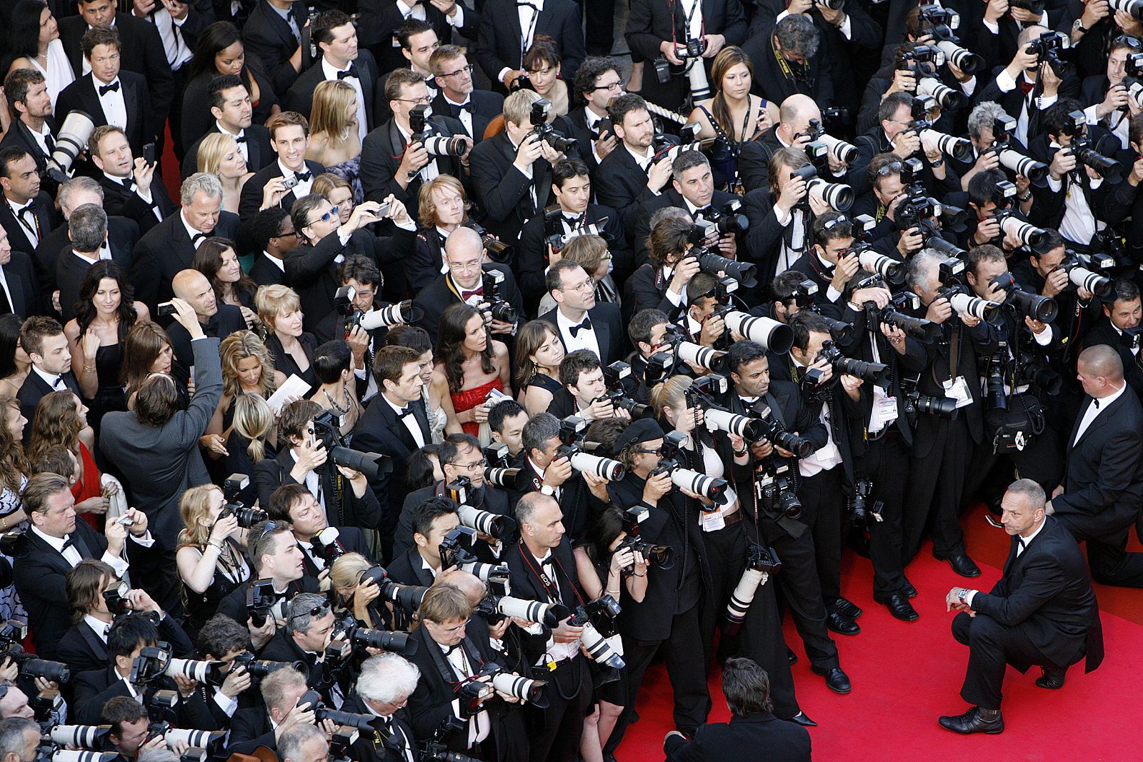 Fotógrafos en la alfombra roja del festival de Cannes