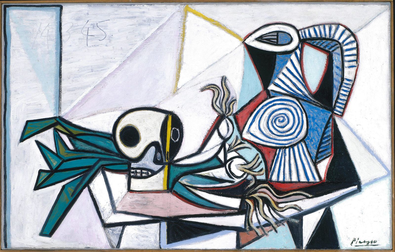 'Nature morte avec crane, poireaux et pichet' (1945), del artista malagueño Pablo Picasso
