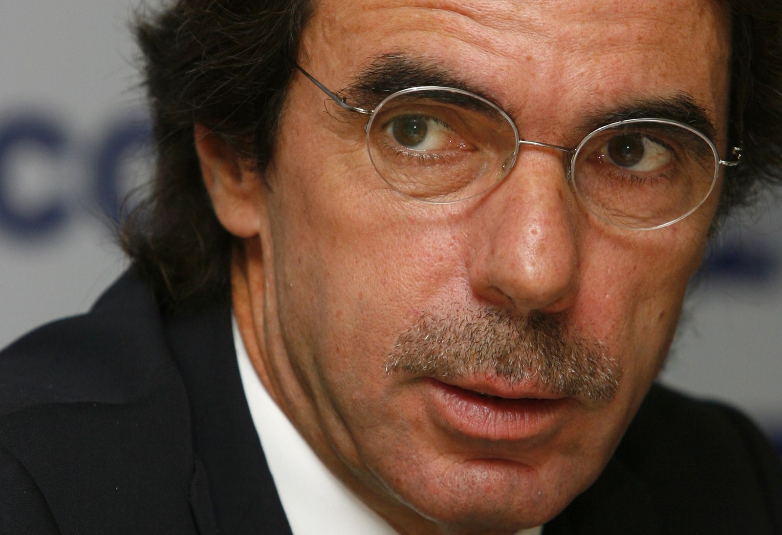 Aznar durante un acto en Nueva Delhi