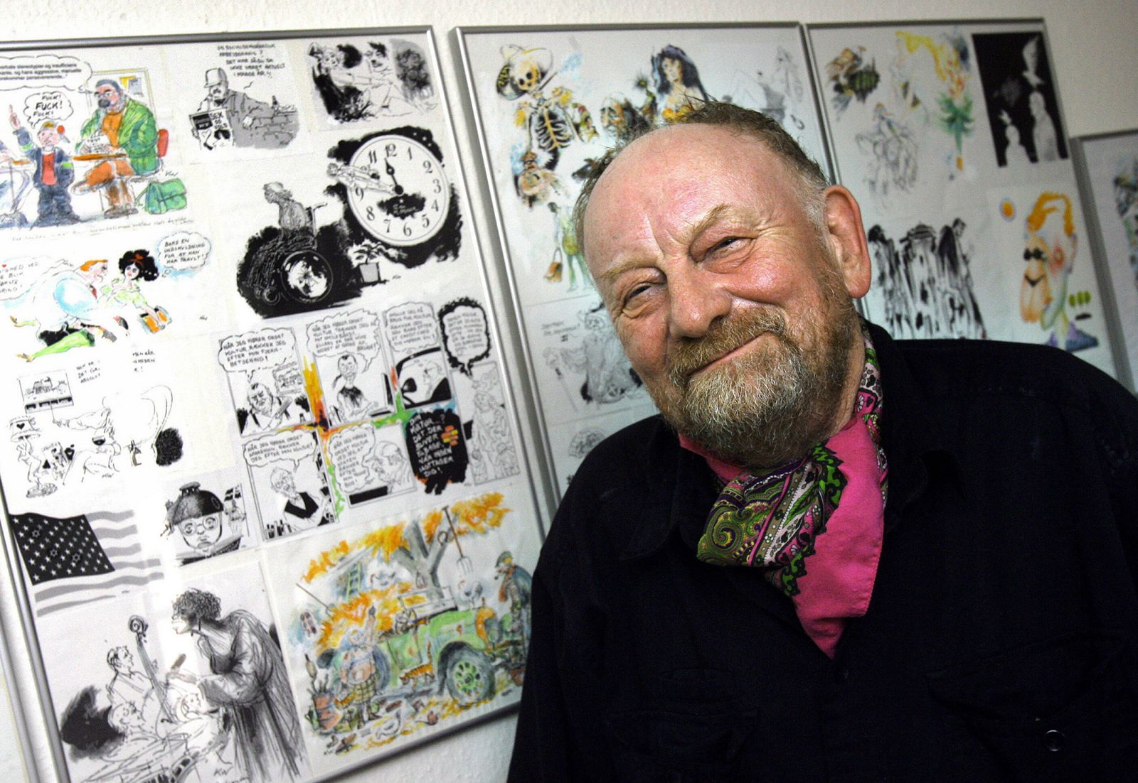 Danish cartoonist Kurt Westergaard poses in Aarhus in this September 2006 file photo