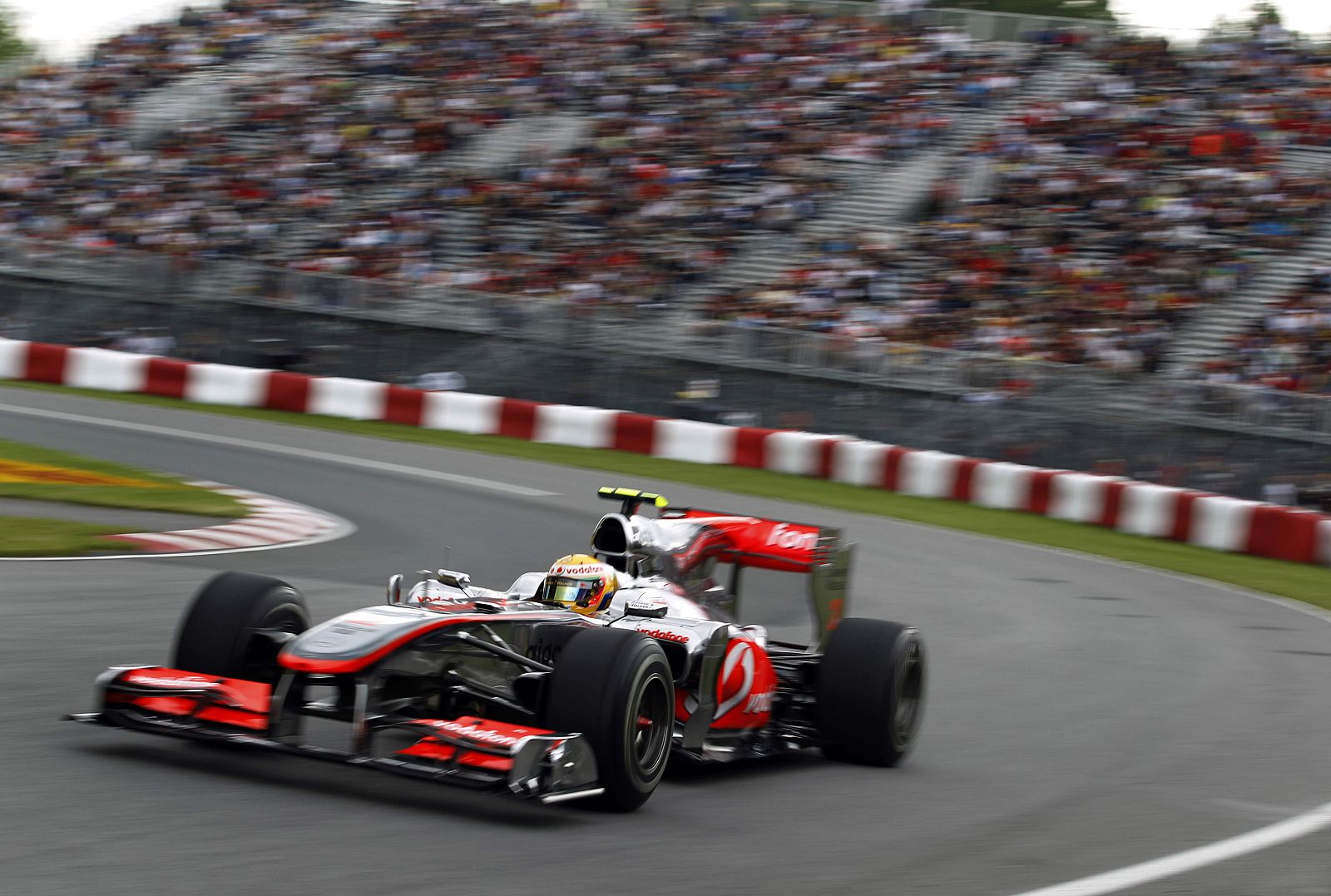 McLaren Formula One driver Lewis Hamilton of Britain takes part in the third practice session at the Canadian F1 Grand Prix in Montreal