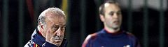 Iniesta se entrena junto a media selección