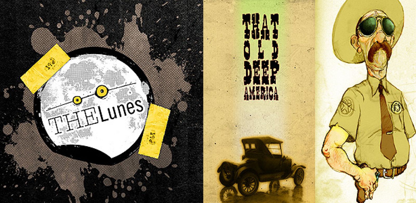 Logotipo de 'The lunes' y dos ilustraciones de la serie de Jota