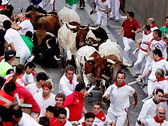 Largo y tenso encierro de los Fuente Ymbro, que dejan un corneado y dos contusionados