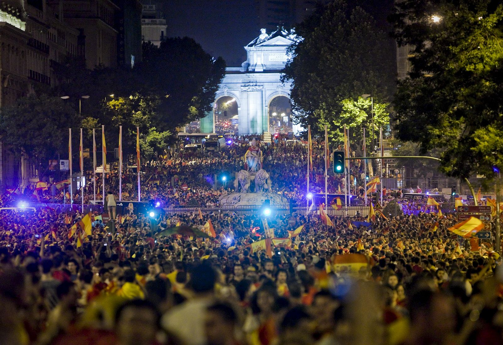Celebraciones del Mundial en Madrid