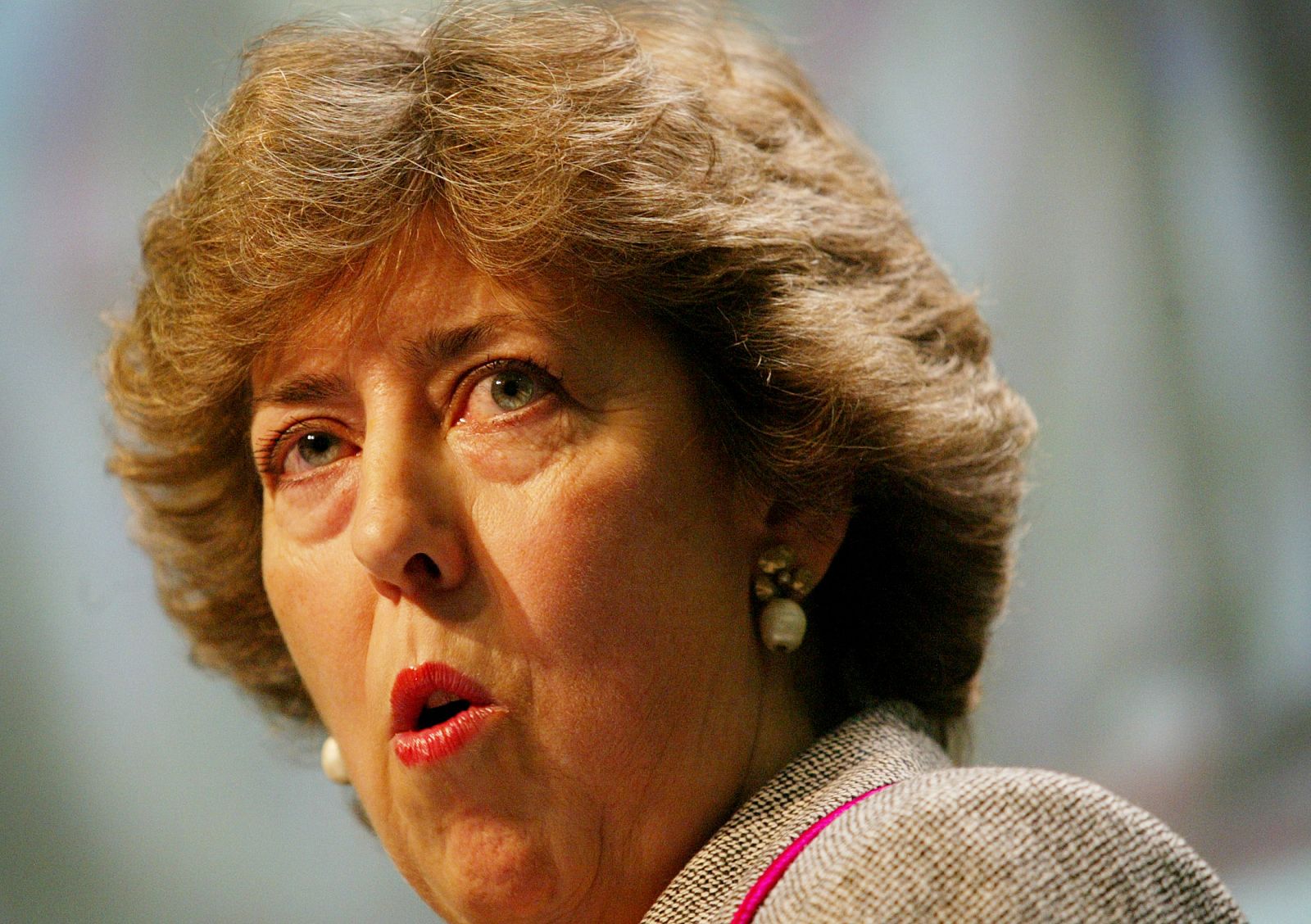 Director General of MI5 Manningham-Buller addresses delegates at CBI conference in Birmingham.