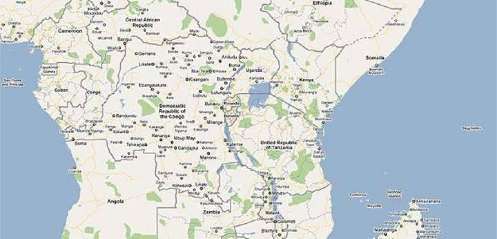 Mapa de la República Democrática Del Congo