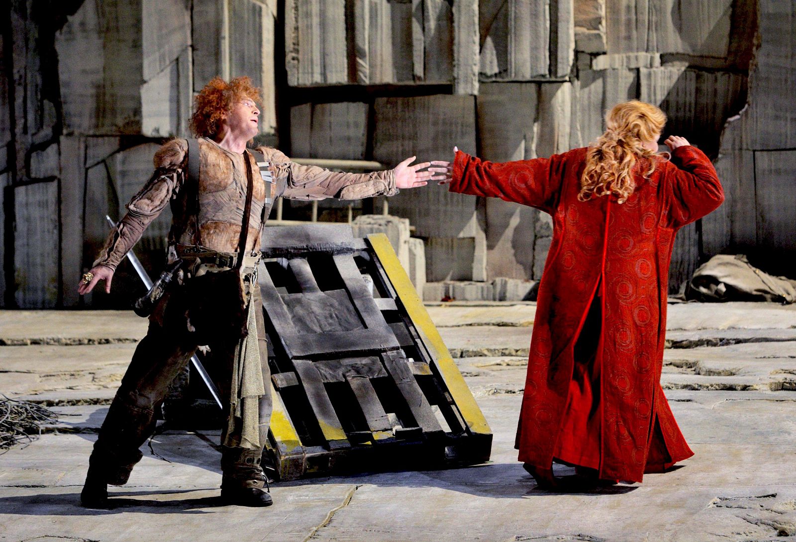 El tenor Lance Ryan ensaya  con la soprano Linda Watson el 'Sigfrido' de Wagner