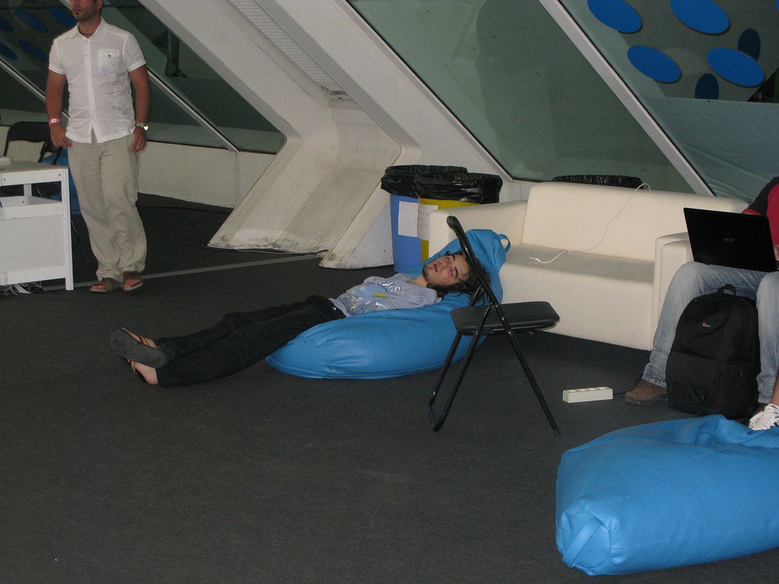 Un campusero durmiendo