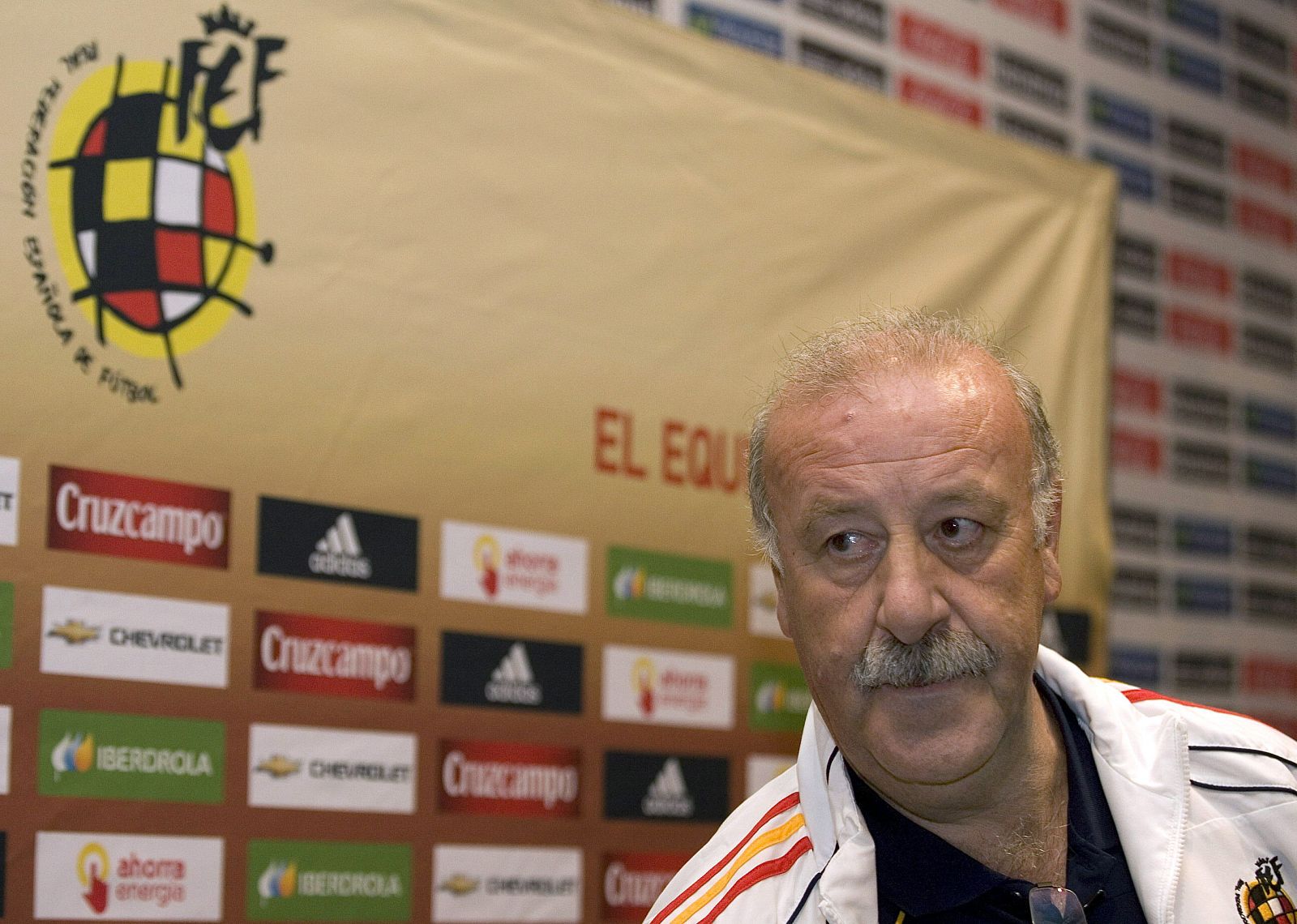 Vicente del Bosque durante la rueda de prensa ofrecida en Ciudad de México.