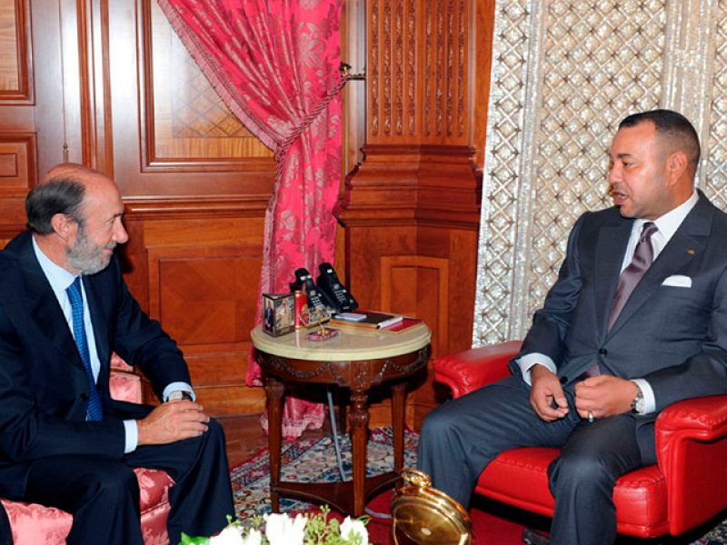 Rubalcaba tras verse con Mohamed VI: "Los incidentes en Melilla refuerzan la cooperación"
