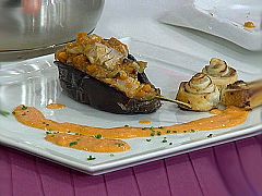 Berenjenas rellenas de atún y salmorejo (30/08/10)
