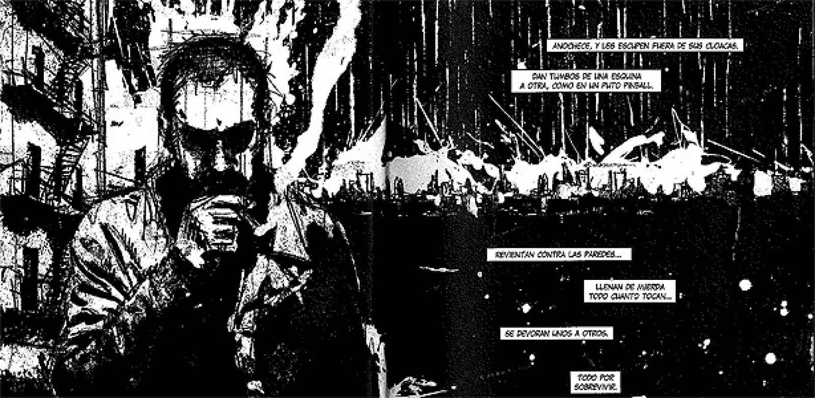 Fragmento de una página de 'La noche de los cautivos' de Marc Sans & Oscar Perales