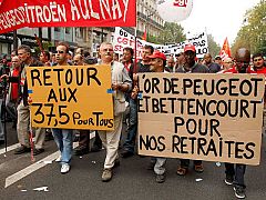 Rechazo masivo en las calles de Francia a la reforma de las pensiones de Sarkozy