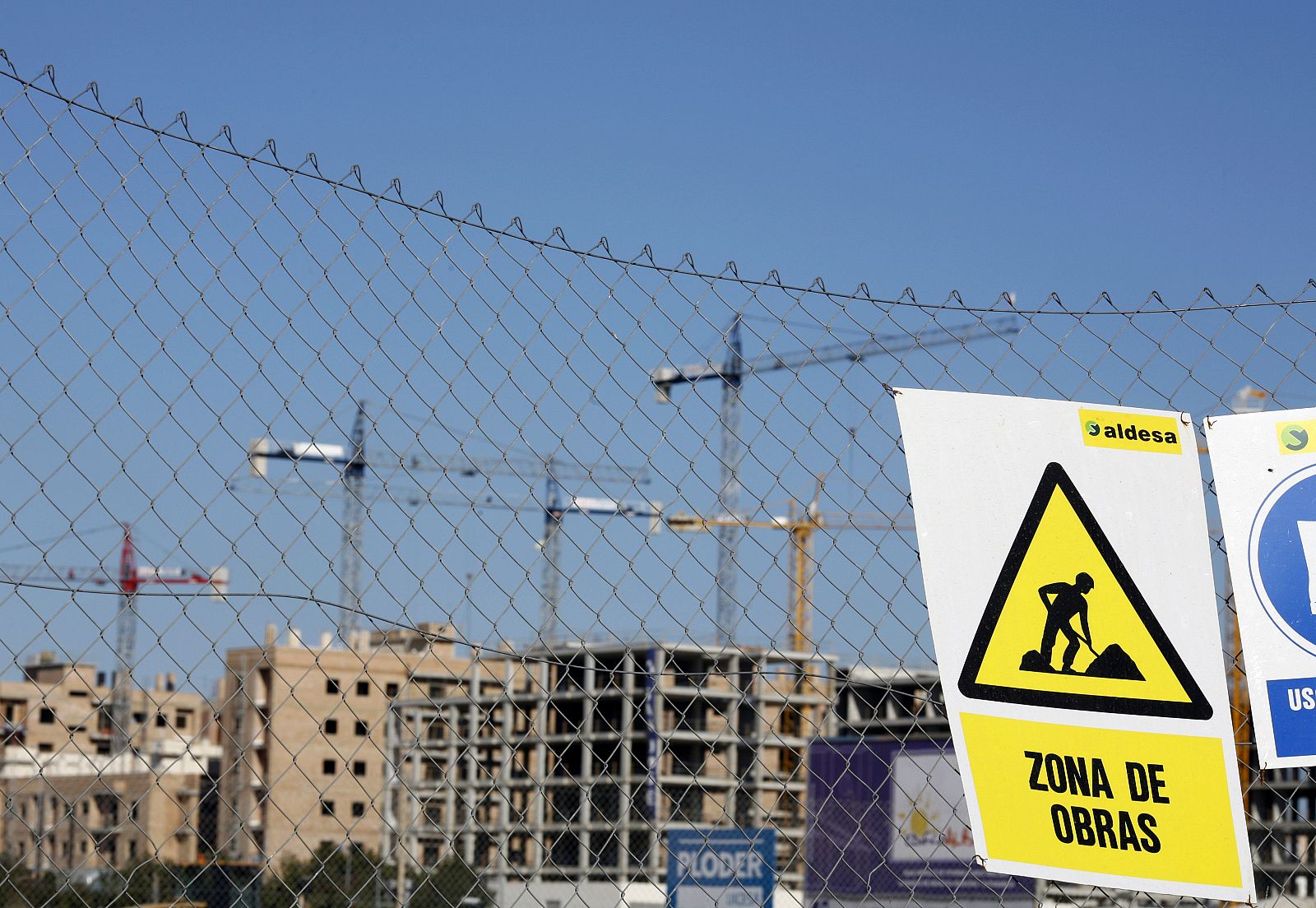 Una zona de obras en Sevilla