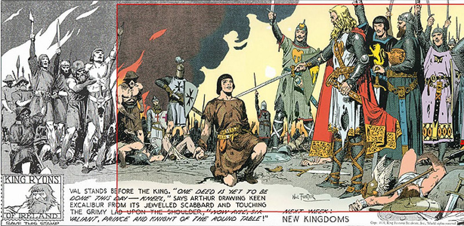 Viñeta de 'El Príncipe Valiente', de Harold R. Foster