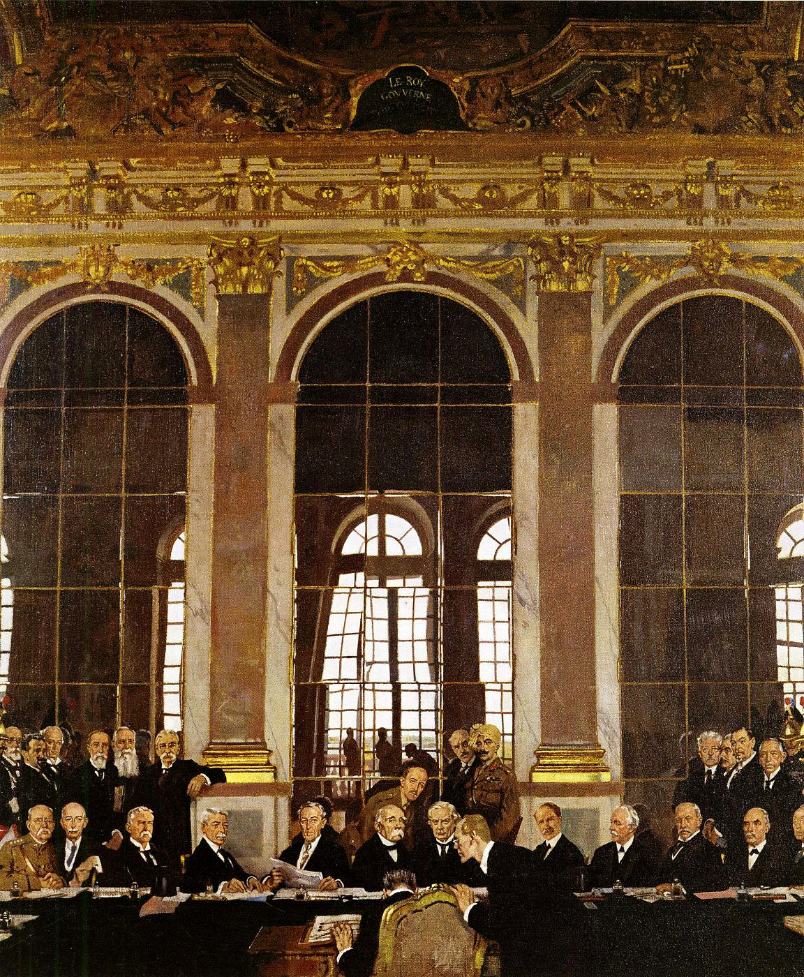 william orpen - the signing of peace in the hall of mirrors versailles