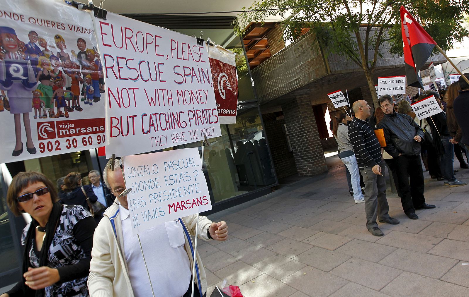 Protesta de los trabajadores de Marsans