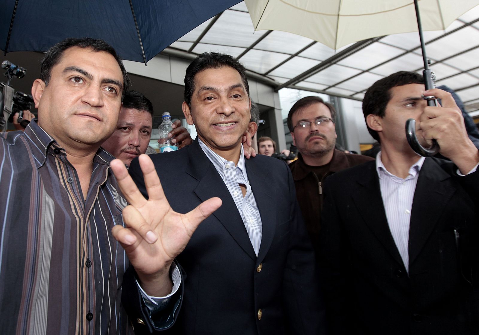 El ex presidente de Ecuador, Lucio Gutierrez, llega a Quito