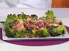 Ensalada templada de judías blancas y chipirones (07/10/10)