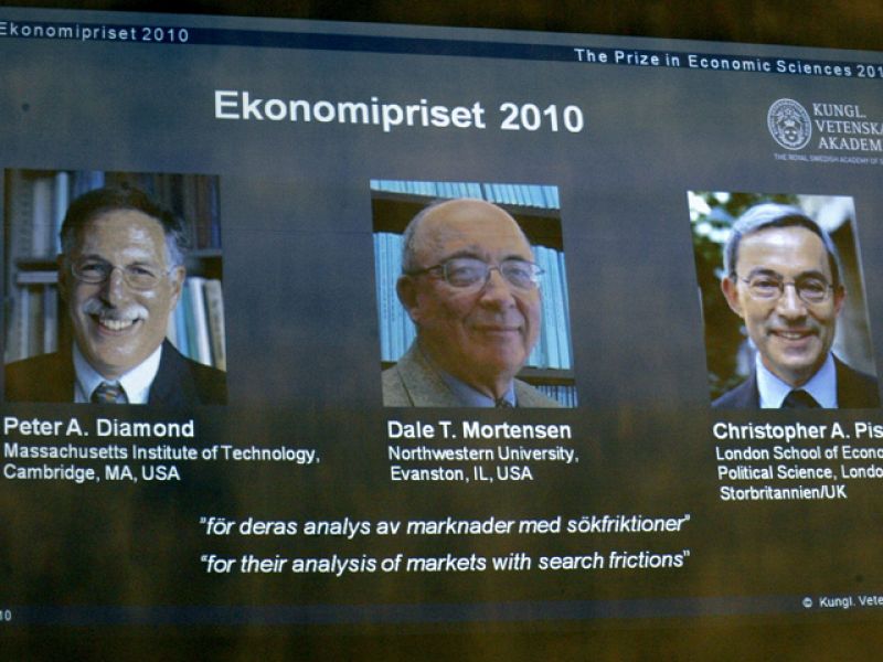 Diamond, Mortensen y Pissarides ganan el Nobel de Economía por analizar el mercado laboral